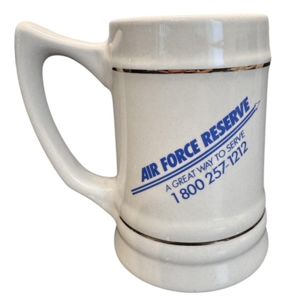 Vintage Air Force Reserve "Discover America's Pride" Beer Stein Coffee Mug - Picture 3 of 6